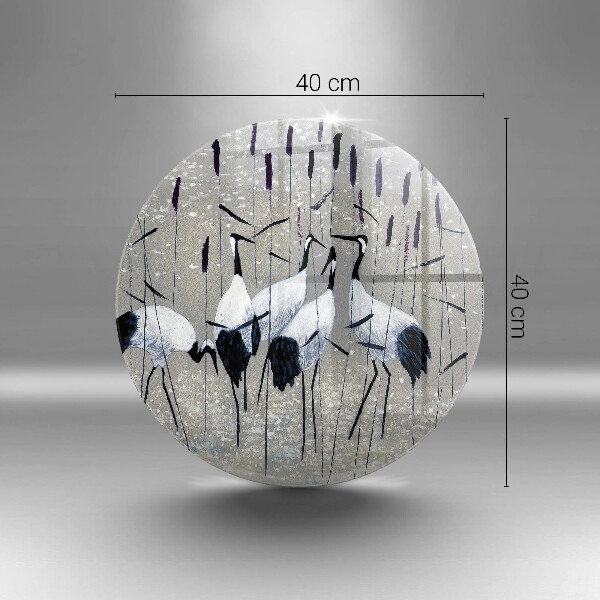 Skärbräda glas unik Japanska tranor