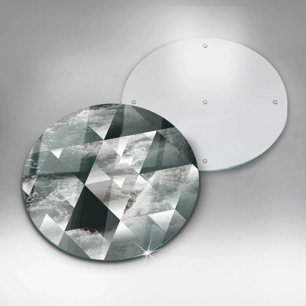 Skärbräda glas unik Trianglar och vatten