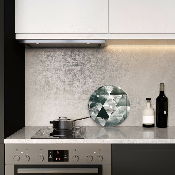 Skärbräda glas unik Trianglar och vatten