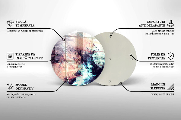 Skärbräda glas unik Målad abstraktion