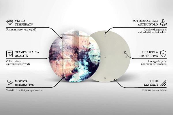 Skärbräda glas unik Målad abstraktion