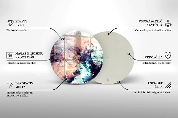 Skärbräda glas unik Målad abstraktion