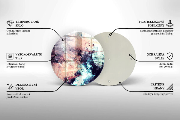 Skärbräda glas unik Målad abstraktion