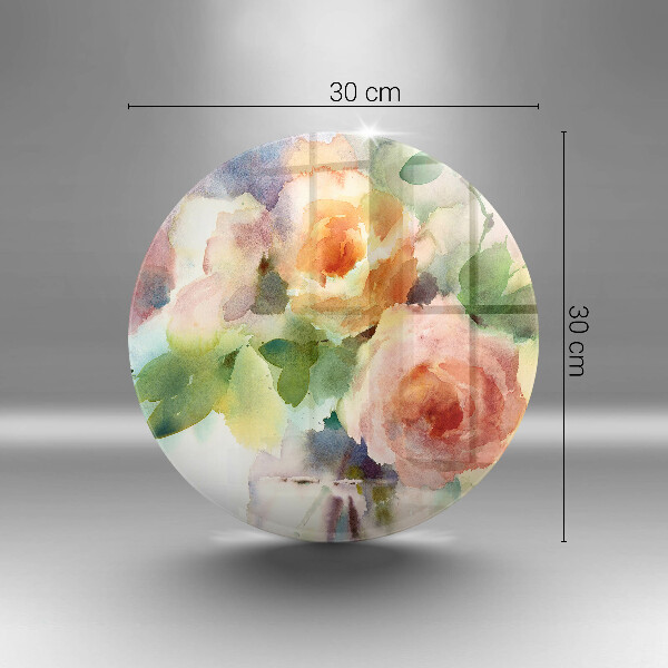 Skärbräda glas unik Målade blommor