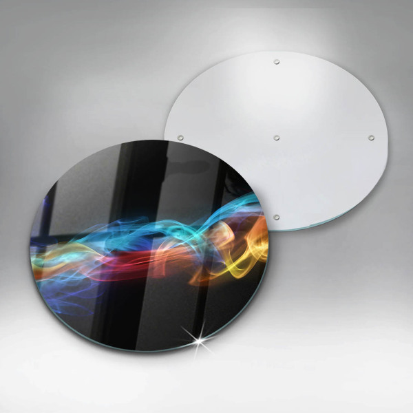 Skärbräda glas unik Färgglad rök