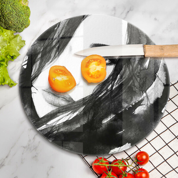 Skärbräda glas unik Kvinnans ansikte