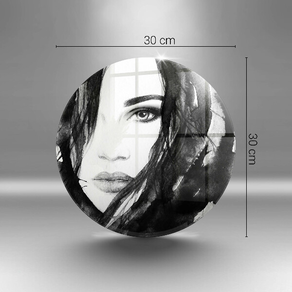 Skärbräda glas unik Kvinnans ansikte