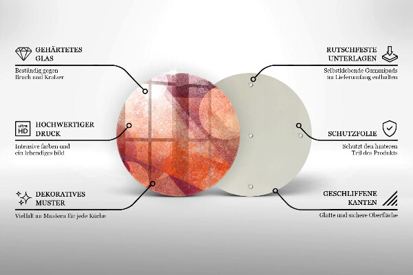 Skärbräda glas unik Abstrakt konst