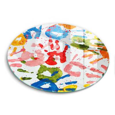 Skärbräda glas unik Spår av barnhänder