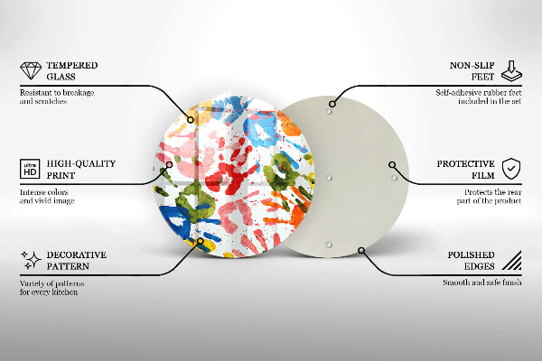 Skärbräda glas unik Spår av barnhänder