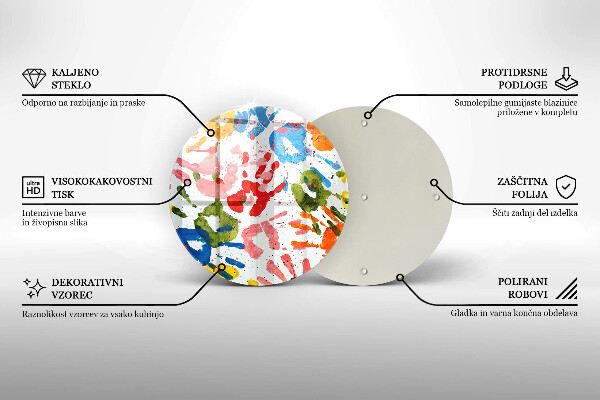 Skärbräda glas unik Spår av barnhänder