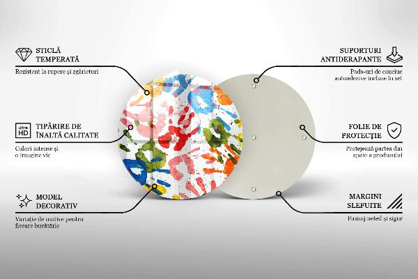 Skärbräda glas unik Spår av barnhänder