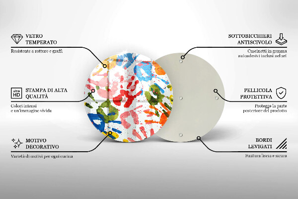 Skärbräda glas unik Spår av barnhänder