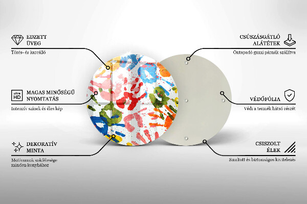 Skärbräda glas unik Spår av barnhänder