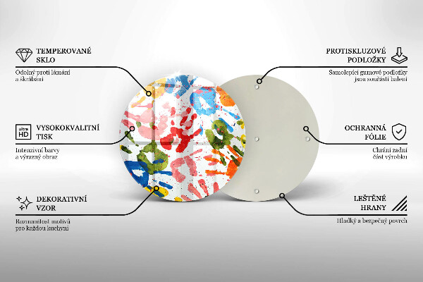 Skärbräda glas unik Spår av barnhänder