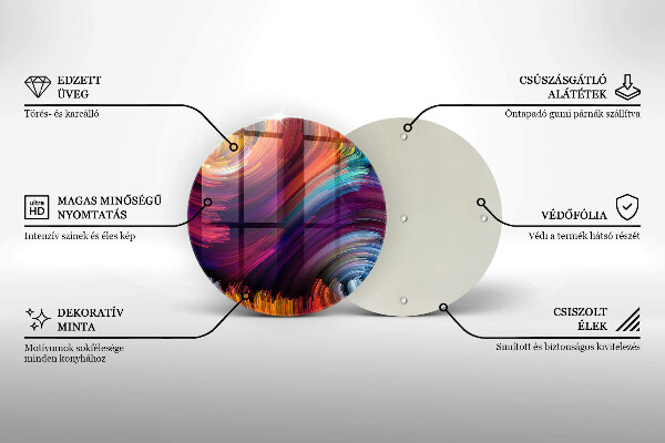 Skärbräda glas unik Färgglada höjdpunkter