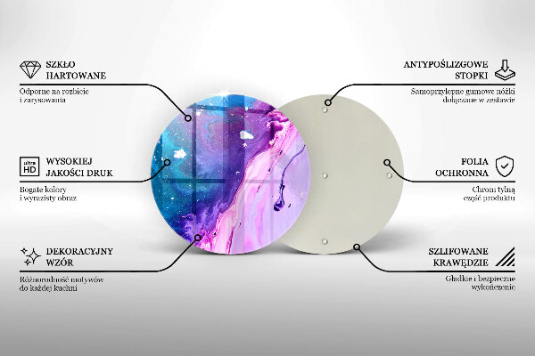 Skärbräda glas unik Abstraktionsbläck