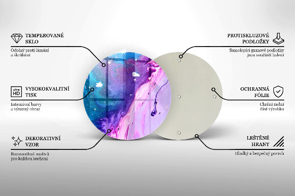 Skärbräda glas unik Abstraktionsbläck