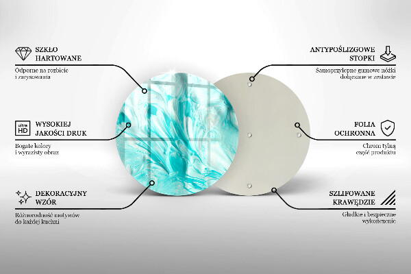 Skärbräda glas unik Abstraktionsfärger
