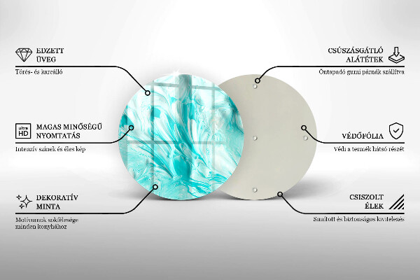 Skärbräda glas unik Abstraktionsfärger