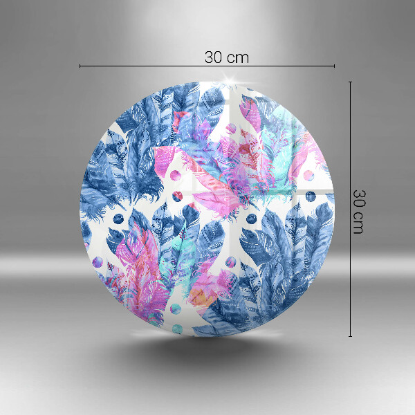 Skärbräda glas unik Fjädrar boho illustration