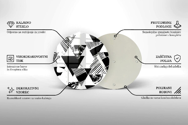 Skärbräda glas unik Geometriska trianglar