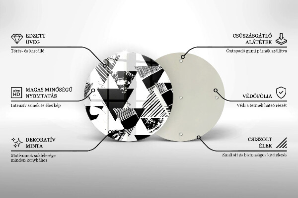 Skärbräda glas unik Geometriska trianglar