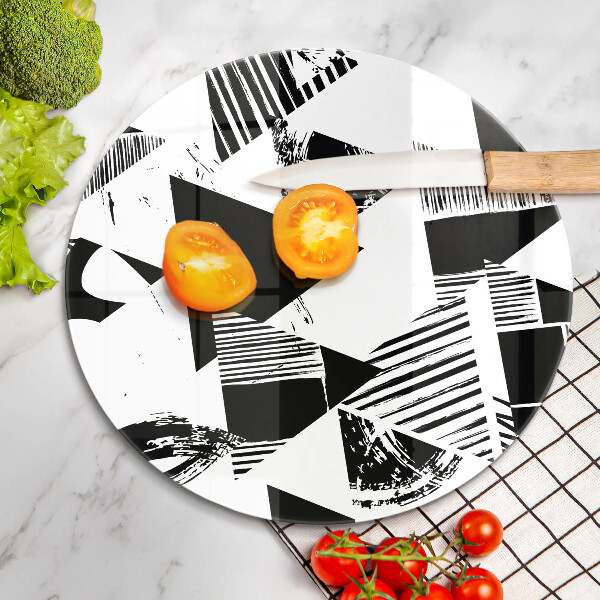 Skärbräda glas unik Geometriska trianglar