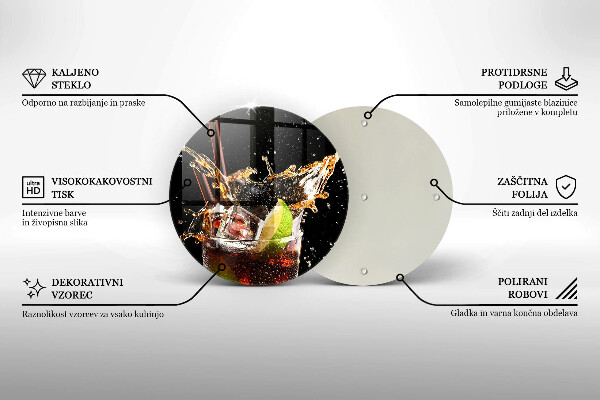 Skärbräda glas unik Drick med is