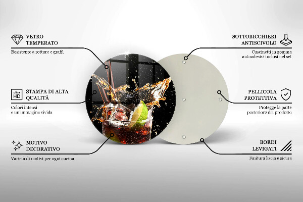 Skärbräda glas unik Drick med is