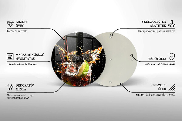 Skärbräda glas unik Drick med is