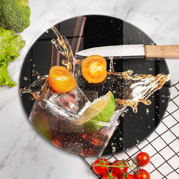 Skärbräda glas unik Drick med is