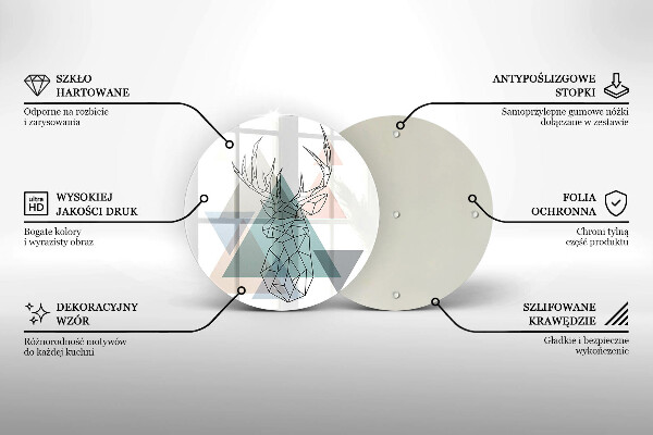 Skärbräda glas unik Abstrakt rådjur