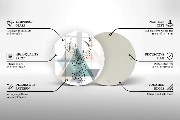 Skärbräda glas unik Abstrakt rådjur