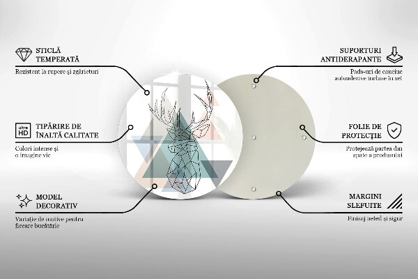 Skärbräda glas unik Abstrakt rådjur