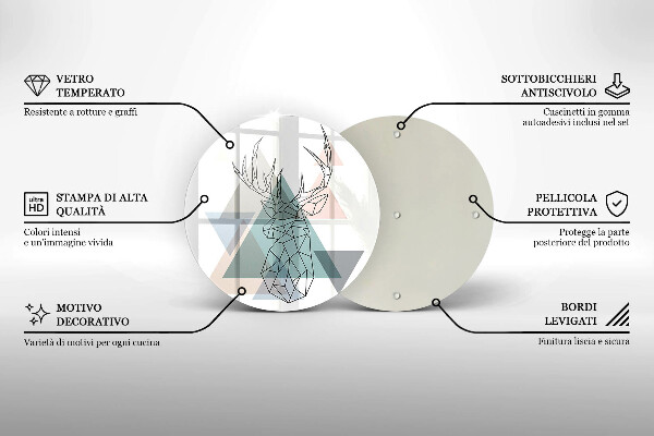Skärbräda glas unik Abstrakt rådjur