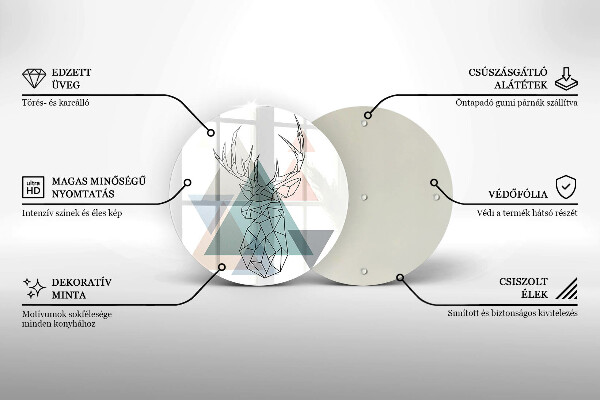 Skärbräda glas unik Abstrakt rådjur