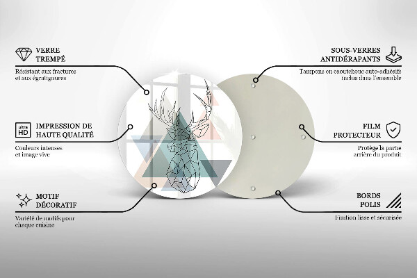 Skärbräda glas unik Abstrakt rådjur