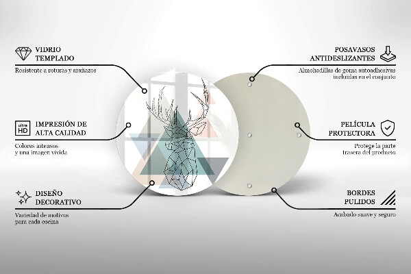 Skärbräda glas unik Abstrakt rådjur
