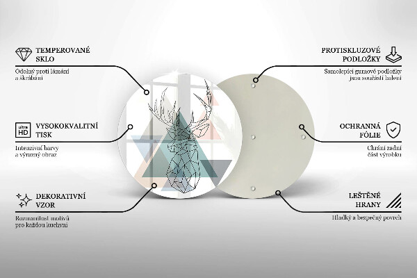 Skärbräda glas unik Abstrakt rådjur