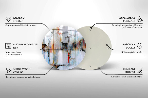 Skärbräda glas unik Abstraktionsfärger