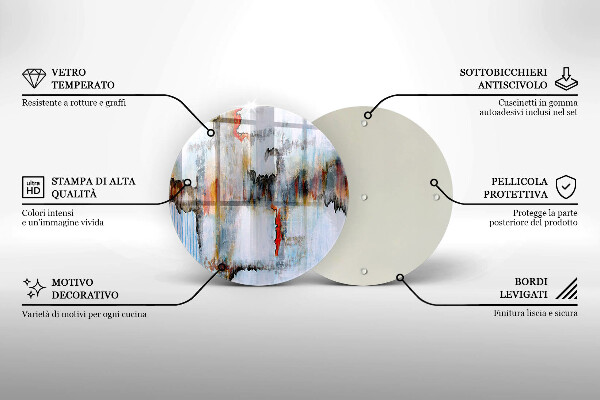 Skärbräda glas unik Abstraktionsfärger