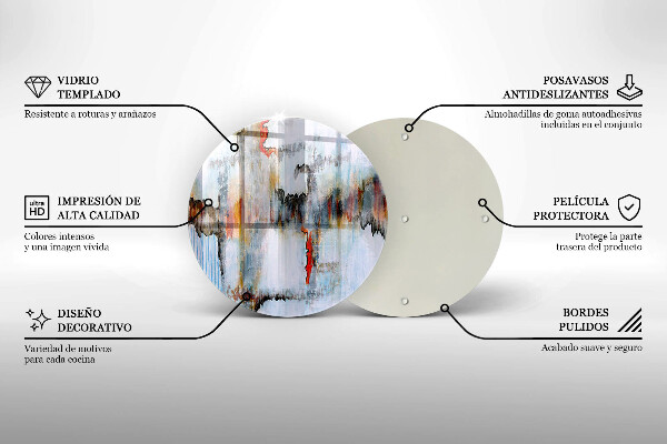 Skärbräda glas unik Abstraktionsfärger
