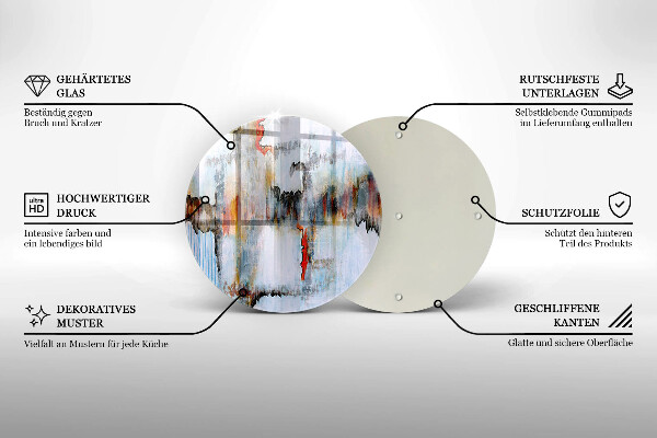 Skärbräda glas unik Abstraktionsfärger