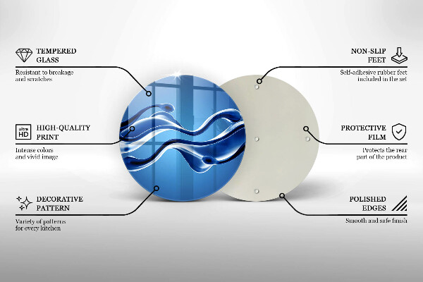 Skärbräda glas unik Vätskeabstraktion