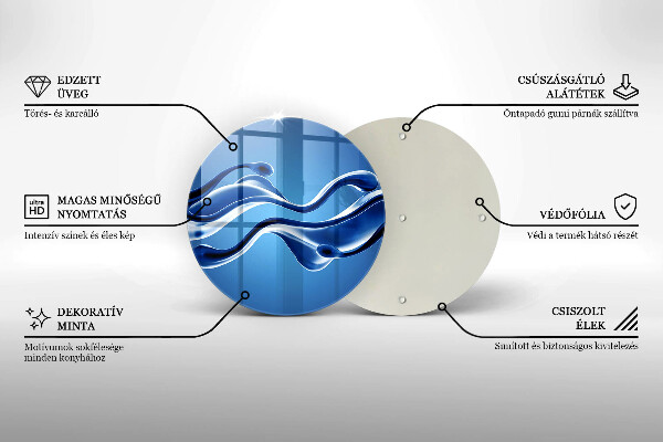 Skärbräda glas unik Vätskeabstraktion