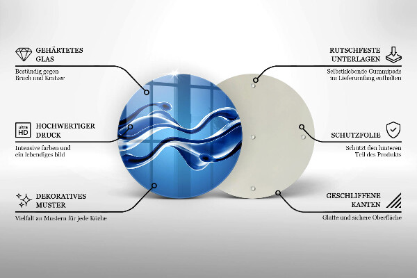 Skärbräda glas unik Vätskeabstraktion