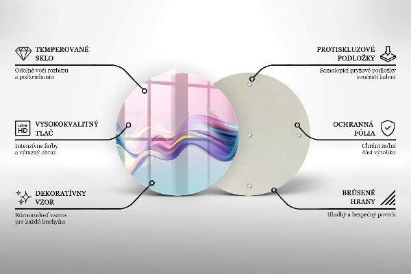 Skärbräda glas unik Pastell abstraktion