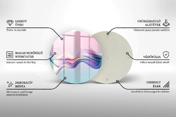Skärbräda glas unik Pastell abstraktion