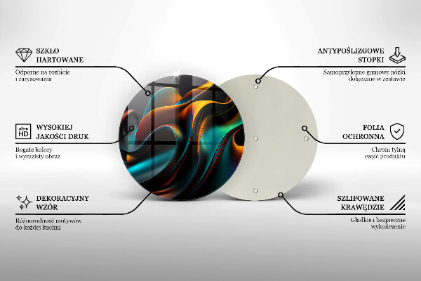 Skärbräda glas unik Färgglad abstraktion